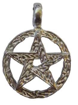 1 1-4" Pentagram, Celtic Weave Amulet