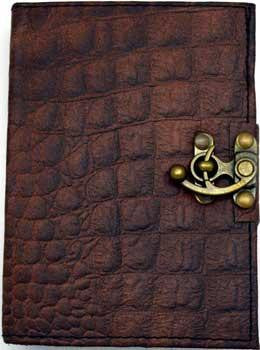 Brown Python Leather W- Latch