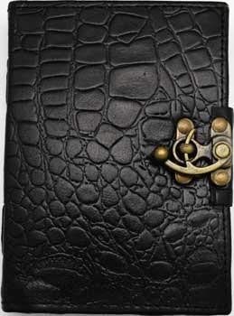 Black Python Leather W- Latch