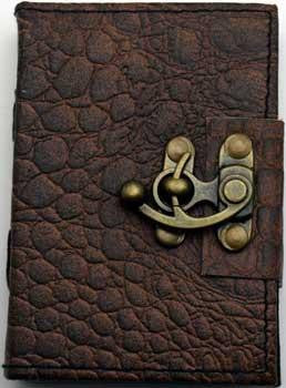 Brown Python Leather W- Latch