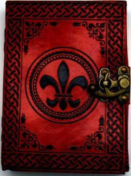 Fluer De Lis Leather W- Latch