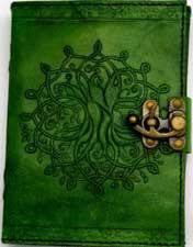 Green Tree Of Life Leather W- Latch