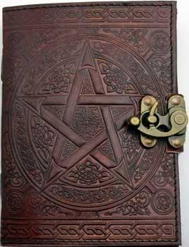Brown Pentagram Leather W- Latch