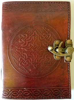Celtic Knot Leather Blank Book W- Latch