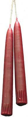 7" Dark Red Taper Pair