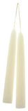 7" Antique White Taper Pair