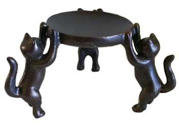 3 Cats Candle Holder