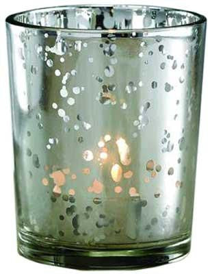Silver Glass Votive Holder