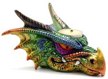 6 1-2" Dragon Tealight Holder