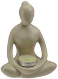 5 1-2" White Yoga Lady Tealight
