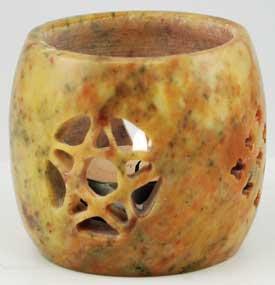 Soapstone Pentagram Votive
