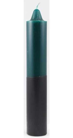 9" Green- Black Pillar