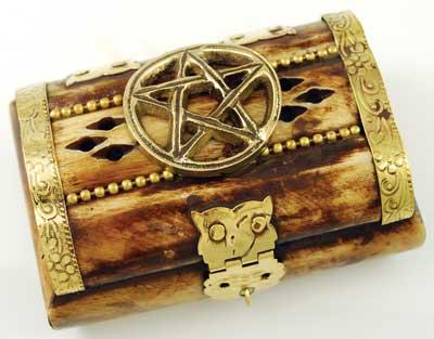 Pentagram Bone Chest 3"x2"