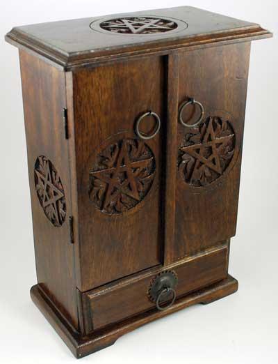 Wooden Pentagram Cupboard 10 1-2"