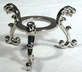 Silver Flower Crystal Ball Stand