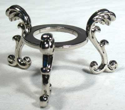 Silver Flower Crystal Ball Stand