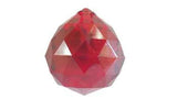 30 Mm Red Faceted Crystal Ball