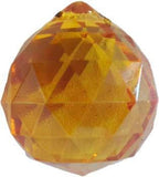 30 Mm Amber Faceted Crystal Ball