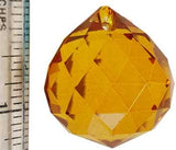 30 Mm Amber Faceted Crystal Ball