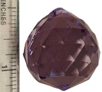 30 Mm Purple Faceted Crystal Ball