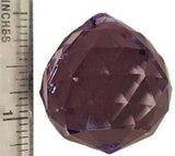 30 Mm Purple Faceted Crystal Ball