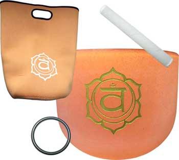 8" Orange Chakra Crystal Singing Bowl