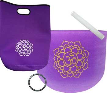 8" Purple Chakra Crystal Singing Bowl