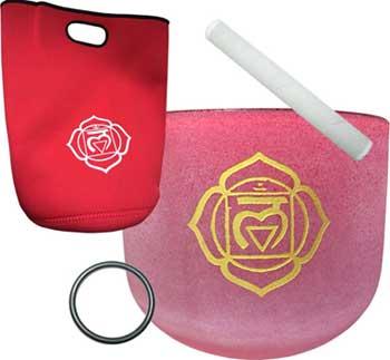 8" Red Chakra Crystal Singing Bowl