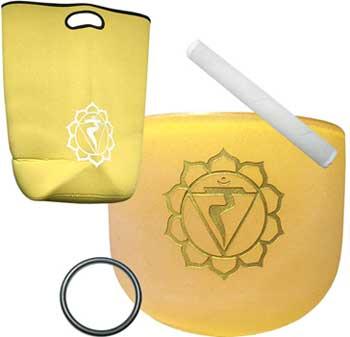 8" Yellow Chakra Crystal Singing Bowl