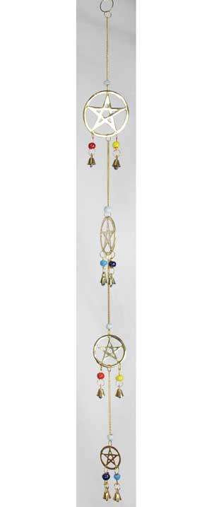 4 Pentagram Wind Chime 24" Long