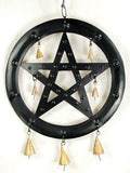 9 1-2" Black Pentagram Chime