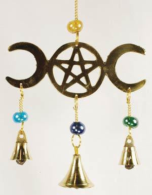 3 Bell Triple Moon Wind Chime