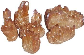 5# Quartz Cluster With Gold Color