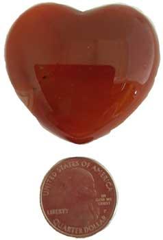 1 3-4" Carnelian Heart