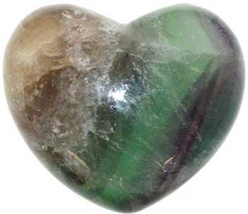 1 3-4" Fluorite Heart