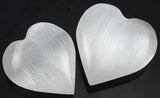 White Selenite Heart