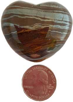 1 3-4" Tiger Eye Heart