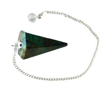 6-sided Chrysocolla Pendulum