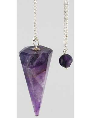 Amethyst 6 Faceted Pendulum