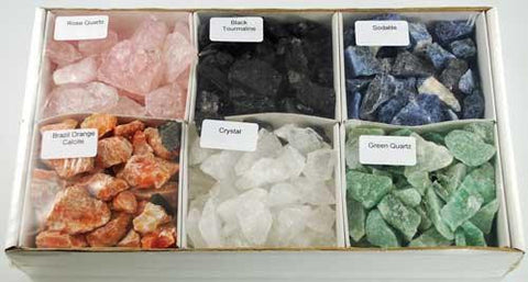 6 Piece Untumbled Stones Set