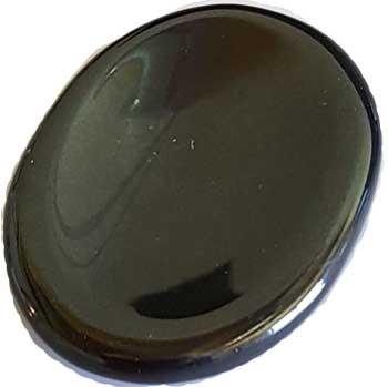 Black Agate Worry Stone