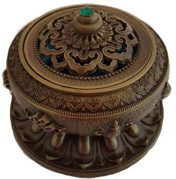 Lotus Brass Incense Burner