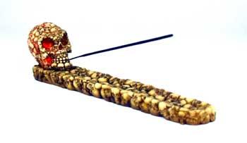 10" Skull Incense Holder With Led Lights