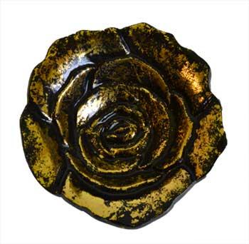 4" Rose Burner, Aluminum Antique Gold Finish