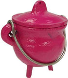 3" Pink Cast Iron Cauldron