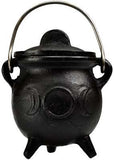 3" Triple Moon Cauldron W- Lid