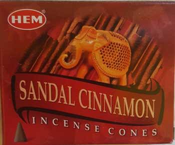 Sandal Cinnamon Hem Cone 10 Pack