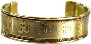 Om Engraved Copper And Brass