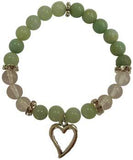 8mm Amazonite- Quartz Heart