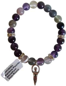 8mm Flourite- Black Stone Goddess